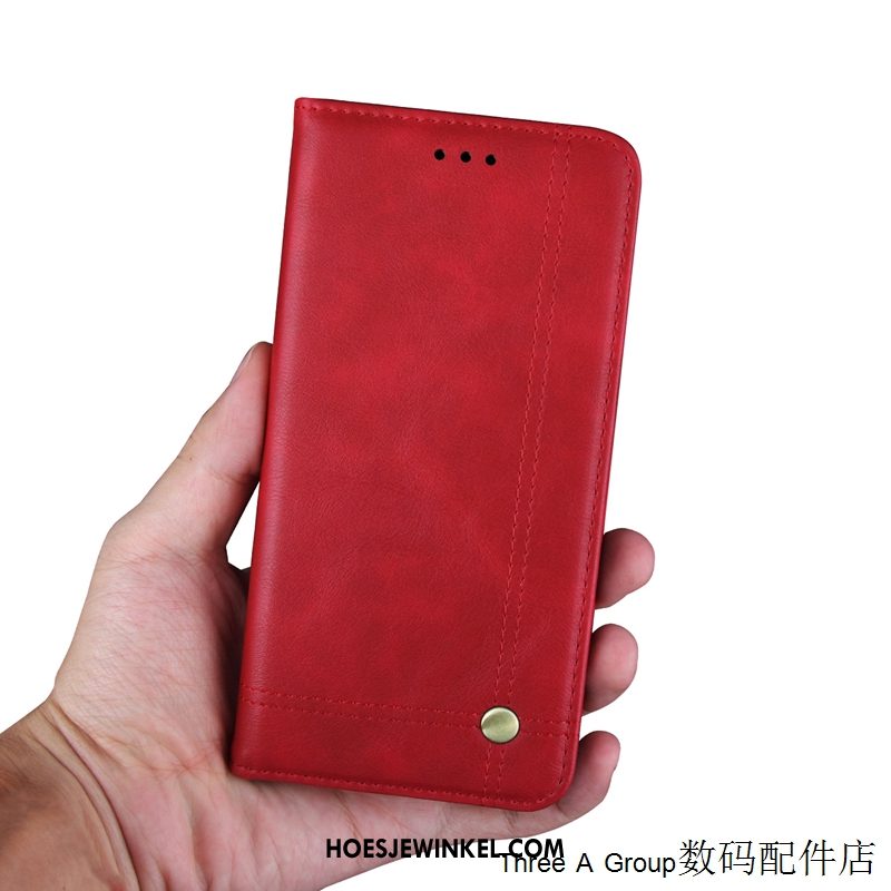 Samsung Galaxy A8 2018 Hoesje Mobiele Telefoon Anti-fall Siliconen, Samsung Galaxy A8 2018 Hoesje Ster Rood