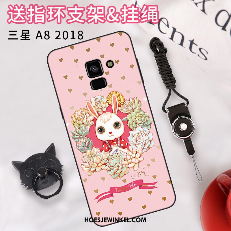 Samsung Galaxy A8 2018 Hoesje Mobiele Telefoon Roze Hoes, Samsung Galaxy A8 2018 Hoesje Eenvoudige Bescherming