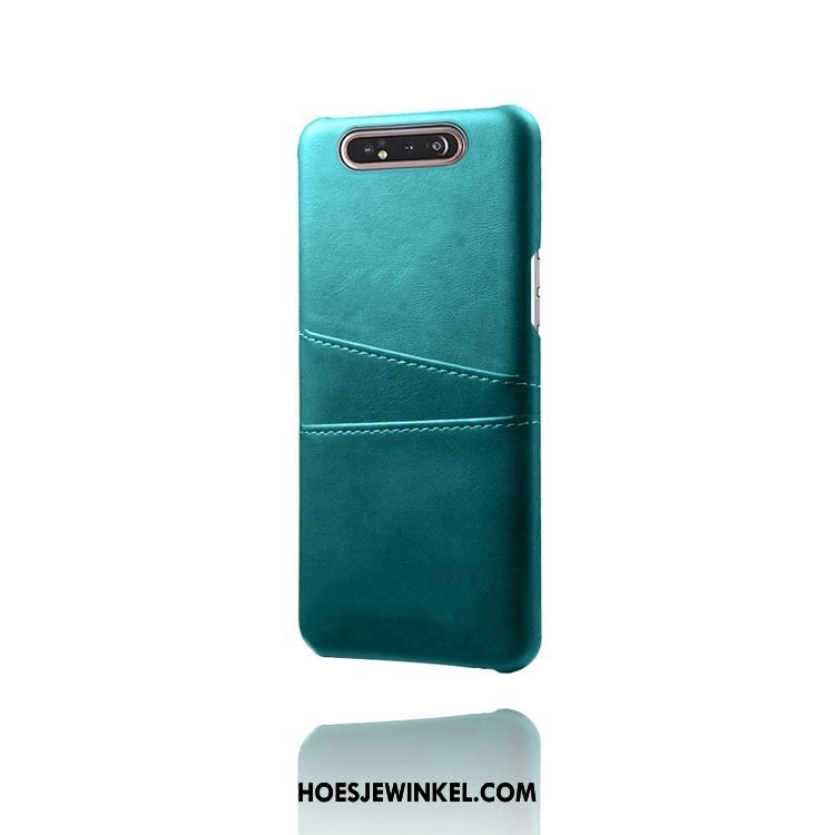 Samsung Galaxy A80 Hoesje Koe Kaart Persoonlijk, Samsung Galaxy A80 Hoesje Ster Leren Etui