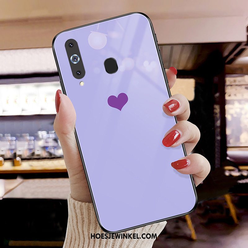 Samsung Galaxy A8s Hoesje Glas Ster Mini, Samsung Galaxy A8s Hoesje Hoes Liefde