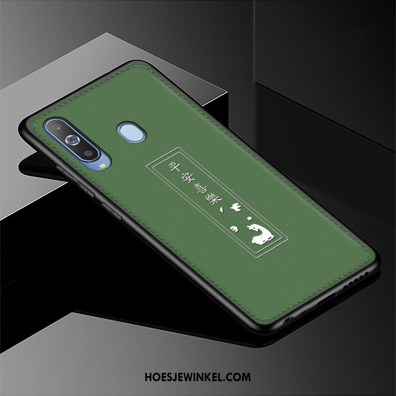 Samsung Galaxy A8s Hoesje Groen Spotprent Patroon, Samsung Galaxy A8s Hoesje Ster Hoes