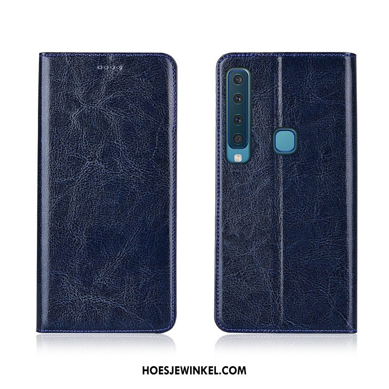 Samsung Galaxy A9 2018 Hoesje Folio Echt Leer Mobiele Telefoon, Samsung Galaxy A9 2018 Hoesje Hoes Patroon