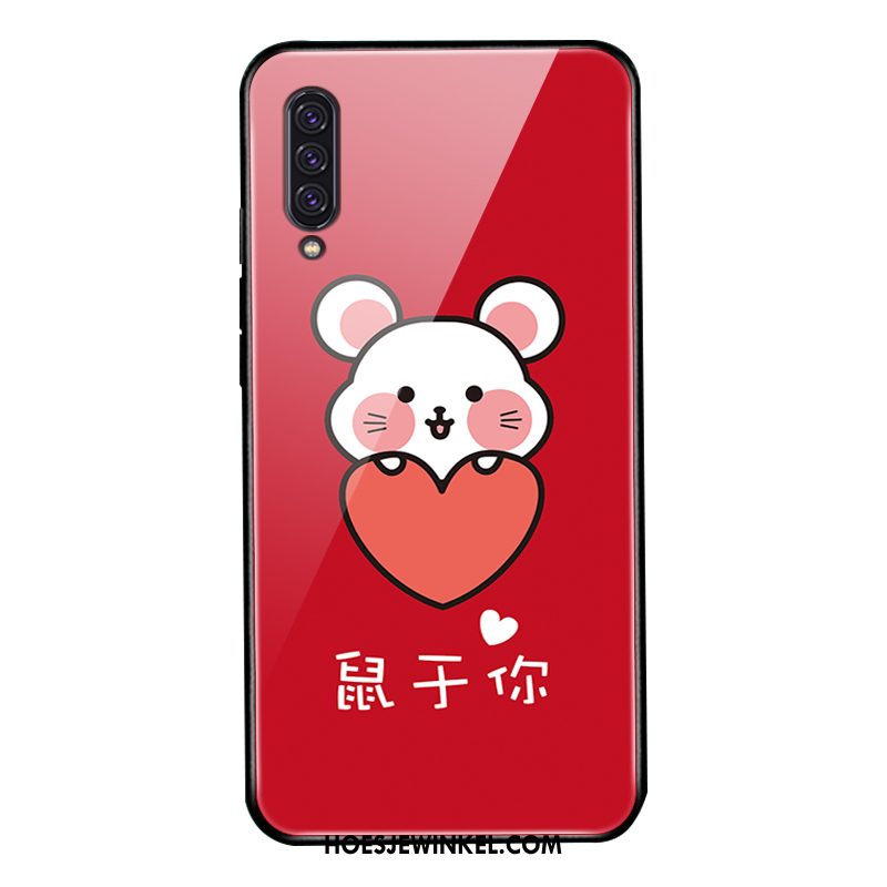 Samsung Galaxy A90 5g Hoesje Lovers Rood Ster, Samsung Galaxy A90 5g Hoesje Glas Nieuw