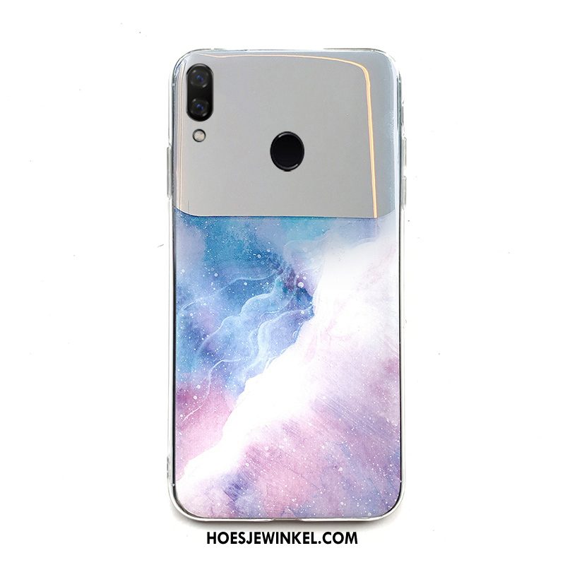 Samsung Galaxy M20 Hoesje Spiegel Hard Bescherming, Samsung Galaxy M20 Hoesje Purper Hoes