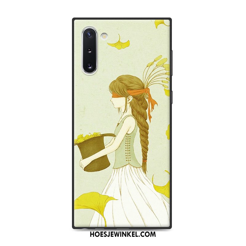 Samsung Galaxy Note 10 Hoesje Kunst Geel Eenvoudige, Samsung Galaxy Note 10 Hoesje Vers Wind