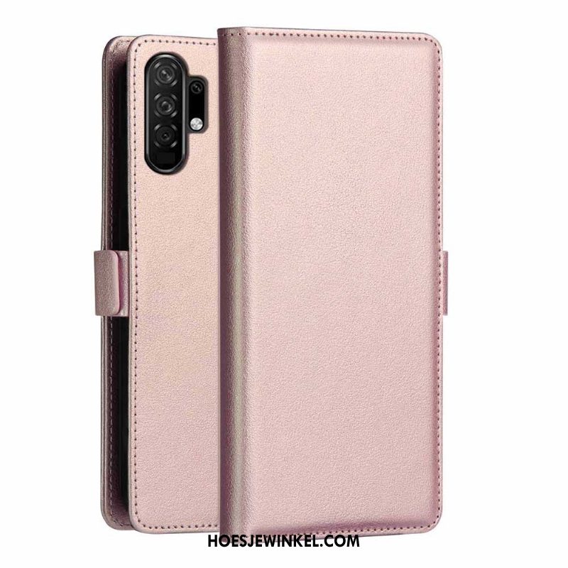 Samsung Galaxy Note 10+ Hoesje Leren Etui Ster Kaart, Samsung Galaxy Note 10+ Hoesje Rose Goud Mobiele Telefoon