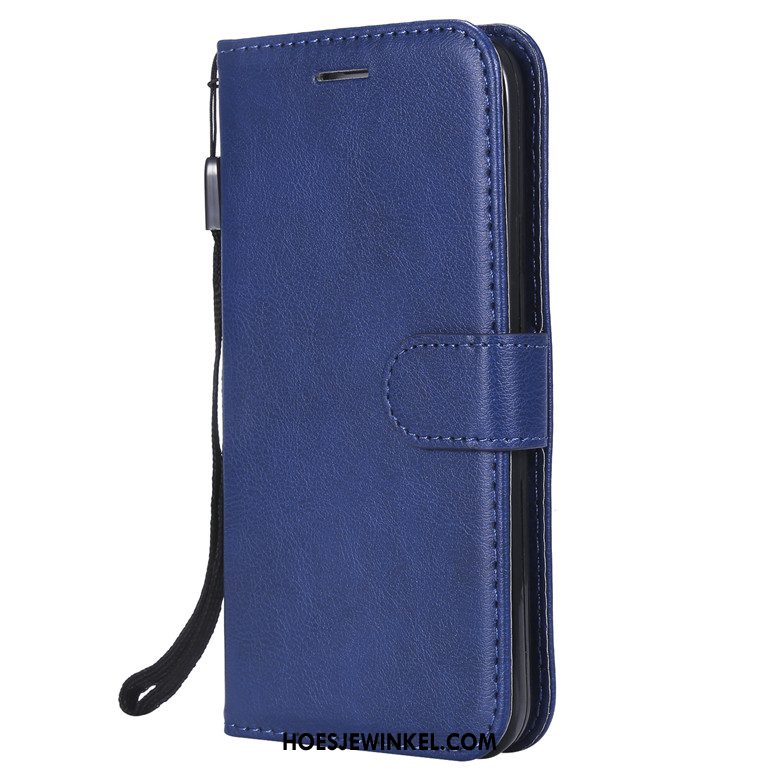 Samsung Galaxy Note 10 Lite Hoesje Leren Etui Blauw Bescherming, Samsung Galaxy Note 10 Lite Hoesje Ster Clamshell