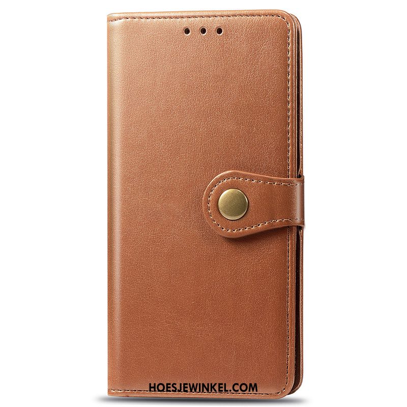 Samsung Galaxy Note 10 Lite Hoesje Leren Etui Mobiele Telefoon Bescherming, Samsung Galaxy Note 10 Lite Hoesje Hoes Ster Braun