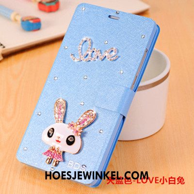 Samsung Galaxy Note 4 Hoesje Blauw Mobiele Telefoon Bescherming, Samsung Galaxy Note 4 Hoesje Clamshell Leren Etui