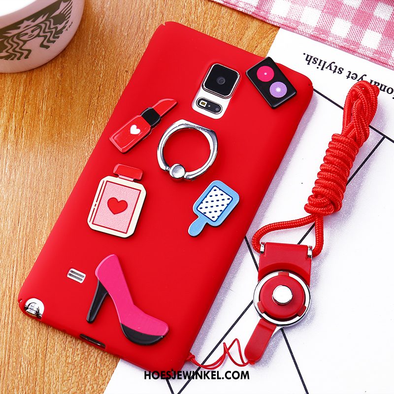 Samsung Galaxy Note 4 Hoesje Rood Bescherming Hoes, Samsung Galaxy Note 4 Hoesje Ster Hanger