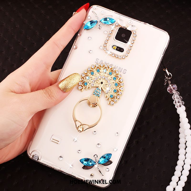 Samsung Galaxy Note 4 Hoesje Scheppend Blauw Anti-fall, Samsung Galaxy Note 4 Hoesje Siliconen Hoes