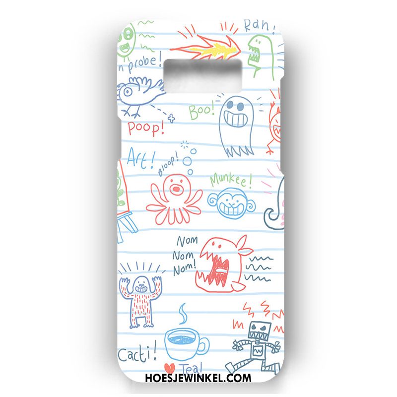 Samsung Galaxy Note 8 Hoesje Blauw Mooie Eenvoudige, Samsung Galaxy Note 8 Hoesje Ster Wit