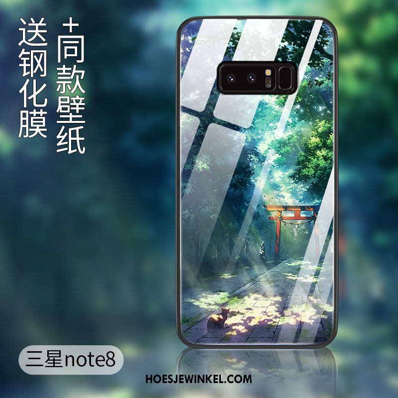 Samsung Galaxy Note 8 Hoesje Hoes Glas Siliconen, Samsung Galaxy Note 8 Hoesje All Inclusive Ster