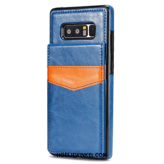 Samsung Galaxy Note 8 Hoesje Kaart Anti-fall Blauw, Samsung Galaxy Note 8 Hoesje Ster All Inclusive