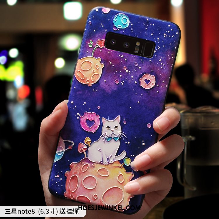 Samsung Galaxy Note 8 Hoesje Trendy Merk Purper Mobiele Telefoon, Samsung Galaxy Note 8 Hoesje Ster Siliconen