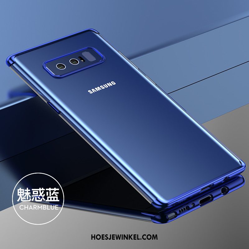 Samsung Galaxy Note 8 Hoesje Zacht Doorzichtig Ster, Samsung Galaxy Note 8 Hoesje Blauw Koe