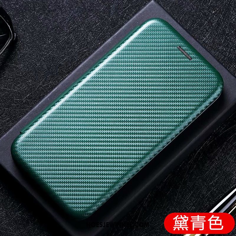 Samsung Galaxy Note20 Hoesje Folio Ster Leren Etui, Samsung Galaxy Note20 Hoesje Groen Mobiele Telefoon