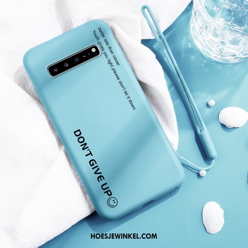 Samsung Galaxy S10 5g Hoesje Anti-fall Lovers Bescherming, Samsung Galaxy S10 5g Hoesje Trend Blauw