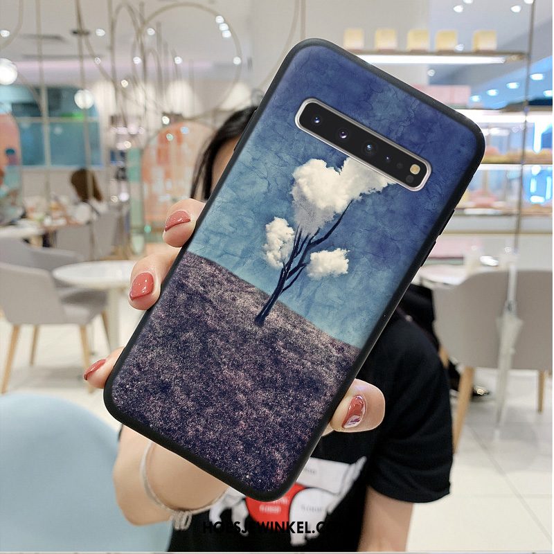 Samsung Galaxy S10 5g Hoesje Chinese Stijl Hoes Ster, Samsung Galaxy S10 5g Hoesje Persoonlijk Scheppend