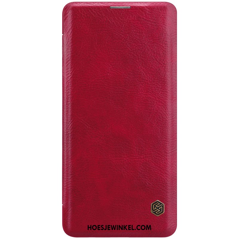 Samsung Galaxy S10 5g Hoesje Hoes Leren Etui Bescherming, Samsung Galaxy S10 5g Hoesje Kaart Rood