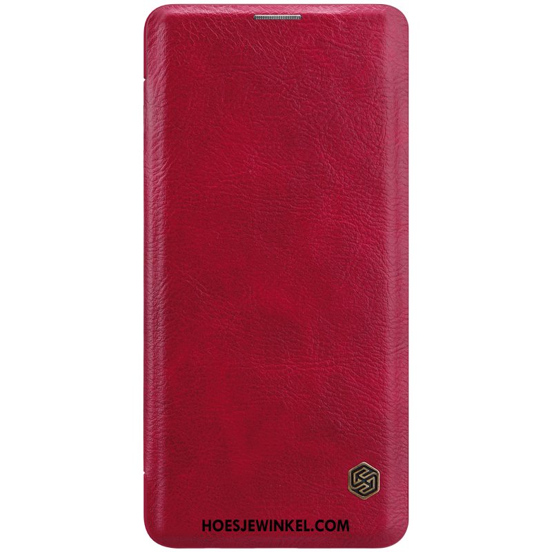 Samsung Galaxy S10 5g Hoesje Hoes Leren Etui Bescherming, Samsung Galaxy S10 5g Hoesje Kaart Rood