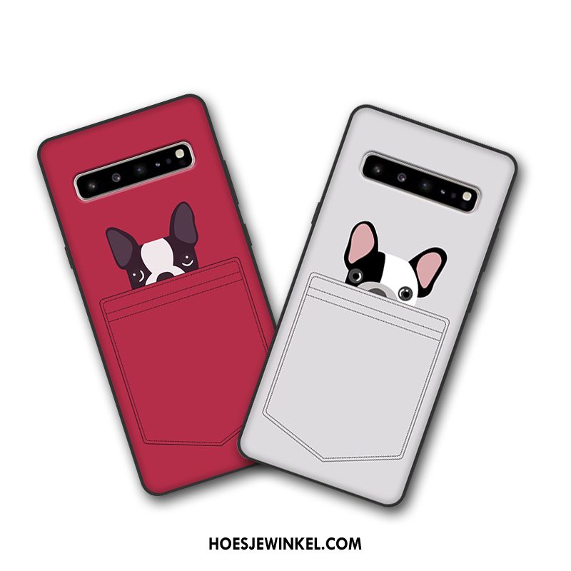 Samsung Galaxy S10 5g Hoesje Siliconen Hoes Ster, Samsung Galaxy S10 5g Hoesje Rood Mobiele Telefoon