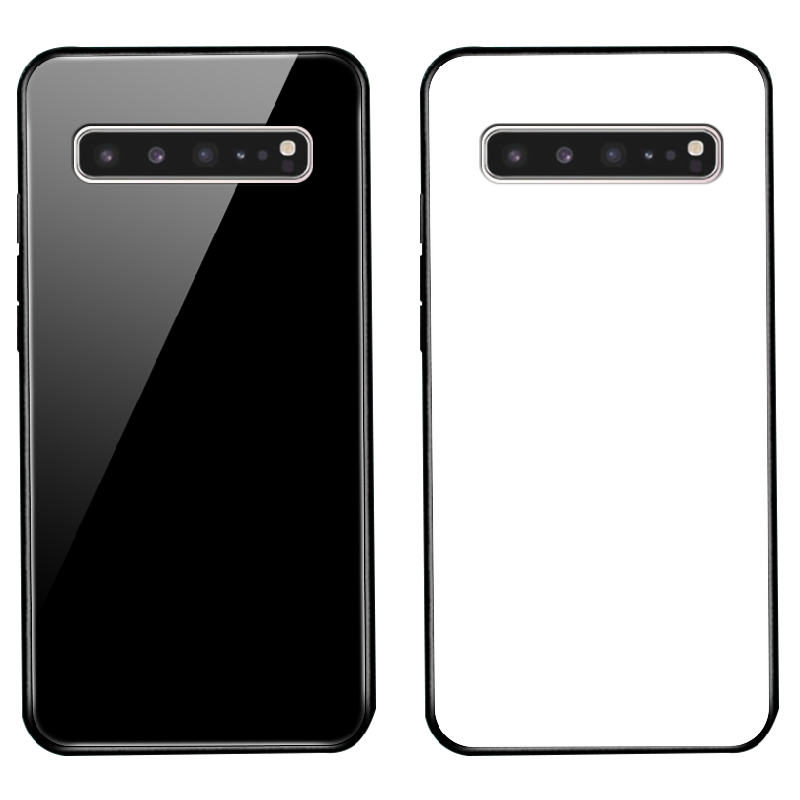 Samsung Galaxy S10 5g Hoesje Zwart Effen Kleur Mobiele Telefoon, Samsung Galaxy S10 5g Hoesje Glas Luxe