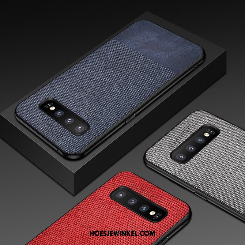 Samsung Galaxy S10+ Hoesje Bescherming Blauw Ster, Samsung Galaxy S10+ Hoesje Doek Verbinding