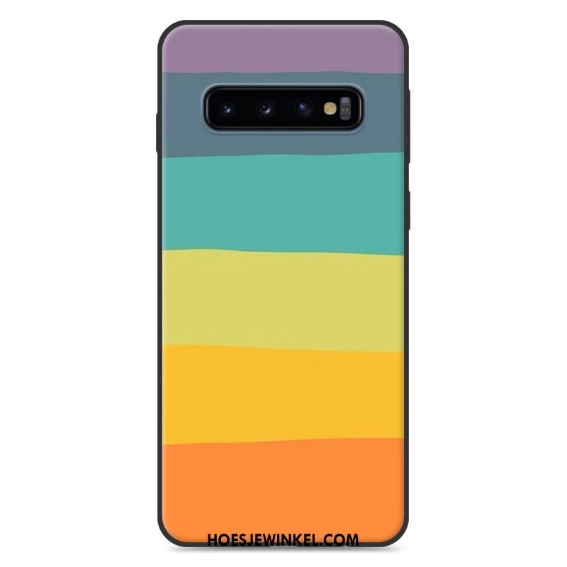 Samsung Galaxy S10 Hoesje Blauw Siliconen Mooie, Samsung Galaxy S10 Hoesje Hoes Zacht