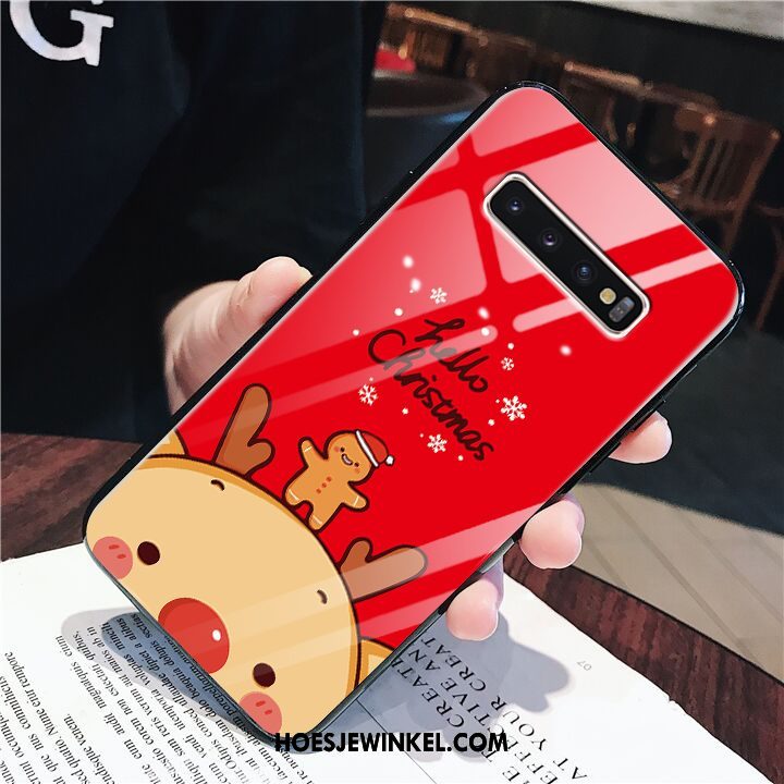 Samsung Galaxy S10 Hoesje Hard Spotprent Rood, Samsung Galaxy S10 Hoesje Ster Mooie