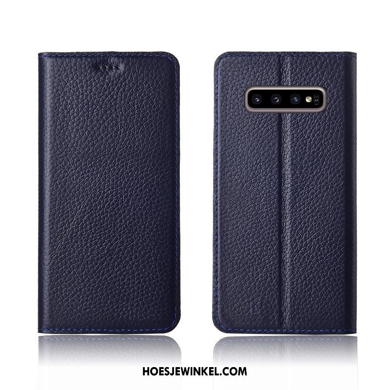 Samsung Galaxy S10+ Hoesje Leren Etui Folio All Inclusive, Samsung Galaxy S10+ Hoesje Zacht Bescherming