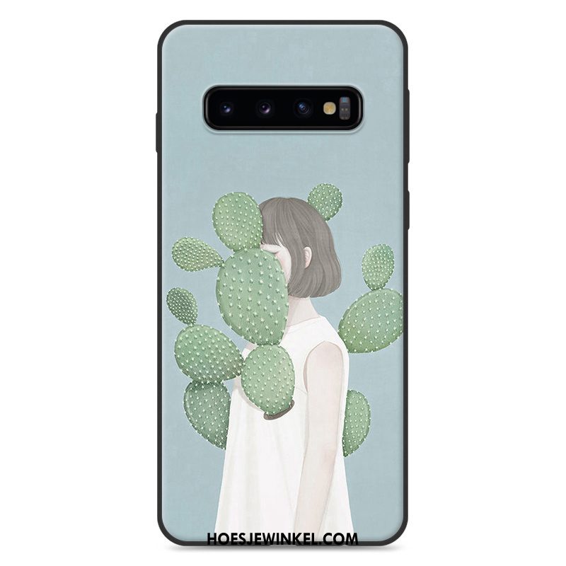 Samsung Galaxy S10 Hoesje Zacht Blauw Siliconen, Samsung Galaxy S10 Hoesje Vers Hoes