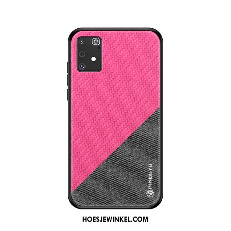 Samsung Galaxy S10 Lite Hoesje Ster All Inclusive Canvas, Samsung Galaxy S10 Lite Hoesje Schrobben Anti-fall