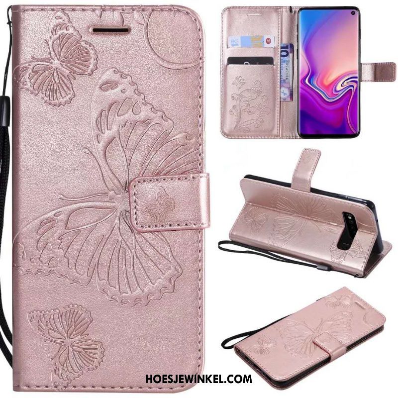 Samsung Galaxy S10e Hoesje Hoes Bescherming Leren Etui, Samsung Galaxy S10e Hoesje Ster Anti-fall