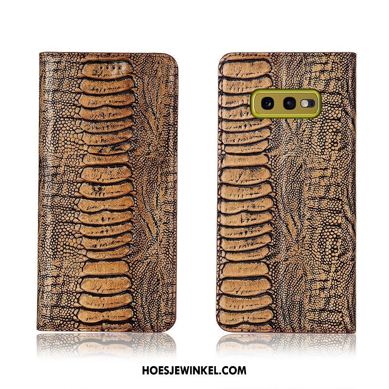 Samsung Galaxy S10e Hoesje Zacht Anti-fall Hoes, Samsung Galaxy S10e Hoesje Clamshell Ster Braun