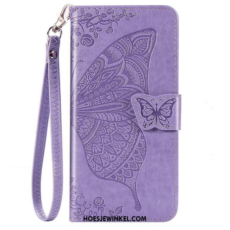 Samsung Galaxy S20+ Hoesje Clamshell Mobiele Telefoon Anti-fall, Samsung Galaxy S20+ Hoesje Leren Etui Purper