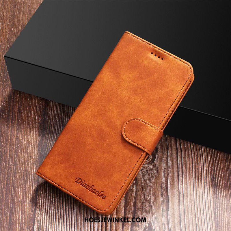 Samsung Galaxy S20 Ultra Hoesje Geel Leren Etui All Inclusive, Samsung Galaxy S20 Ultra Hoesje Folio Anti-fall