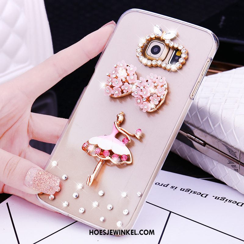 Samsung Galaxy S6 Edge Hoesje Hoes Met Strass Ster, Samsung Galaxy S6 Edge Hoesje Plastic Hard