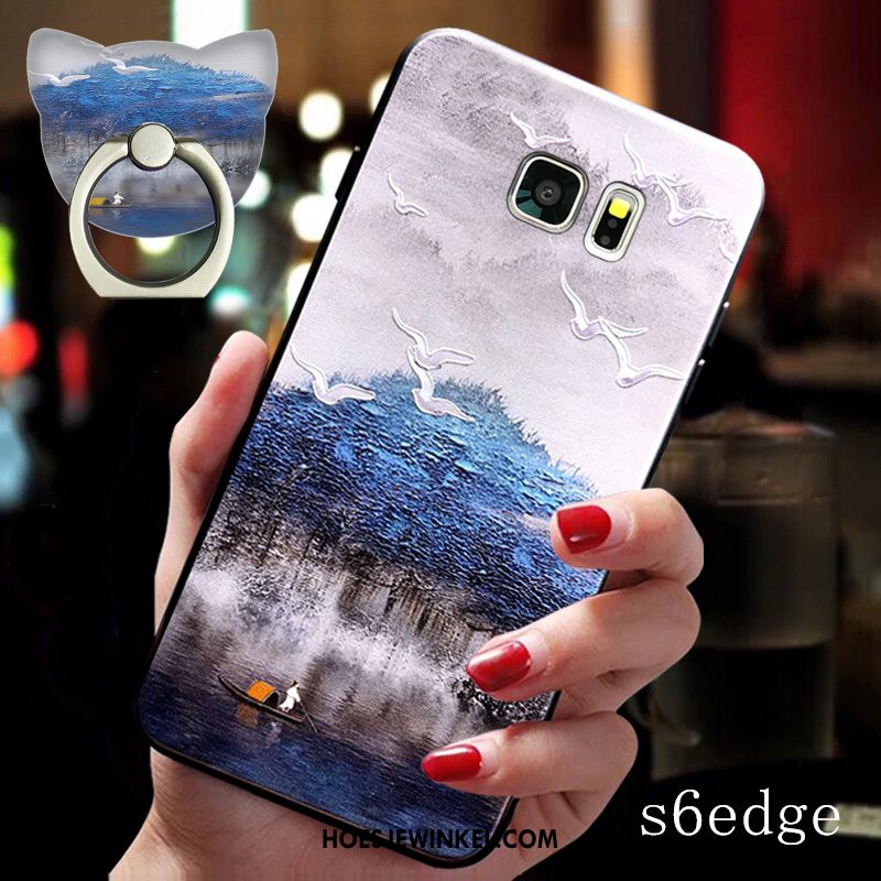 Samsung Galaxy S6 Edge Hoesje Siliconen Ster Mobiele Telefoon, Samsung Galaxy S6 Edge Hoesje Anti-fall Hoes