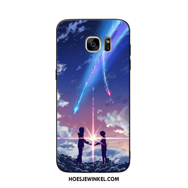 Samsung Galaxy S6 Hoesje Mobiele Telefoon Zwart All Inclusive, Samsung Galaxy S6 Hoesje Purper Zacht