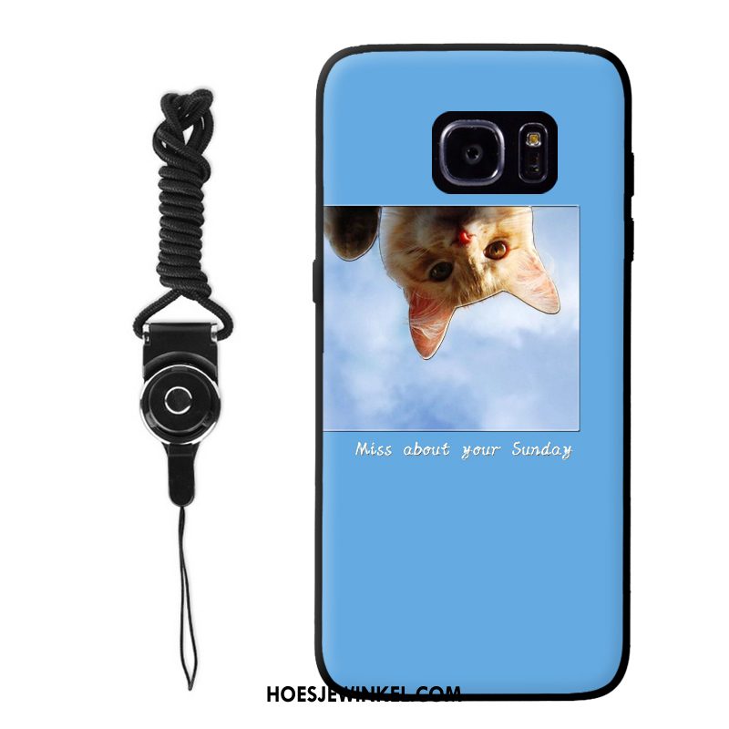 Samsung Galaxy S7 Hoesje Schrobben Siliconen Hond, Samsung Galaxy S7 Hoesje Hoes Blauw