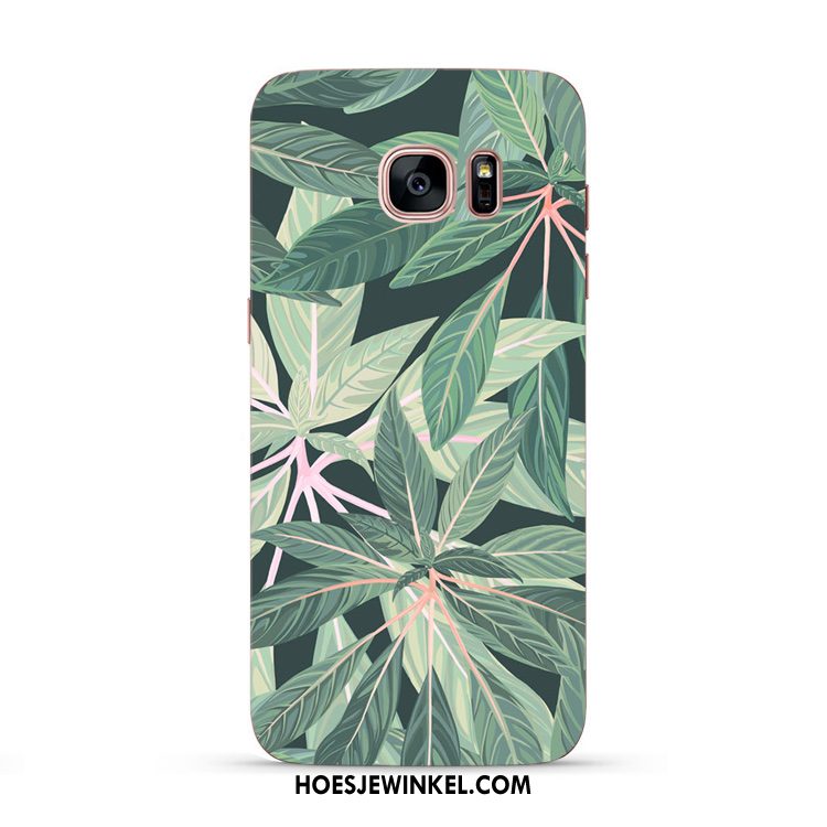 Samsung Galaxy S7 Hoesje Ster Groen Original, Samsung Galaxy S7 Hoesje Zacht Kunst