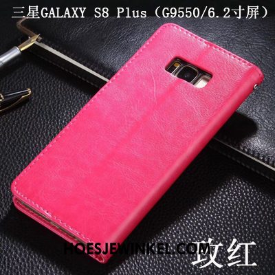 Samsung Galaxy S8+ Hoesje Hoes Folio Bescherming, Samsung Galaxy S8+ Hoesje Ster Rood