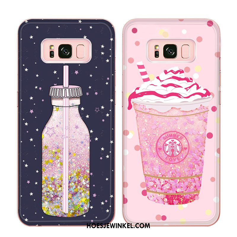 Samsung Galaxy S8+ Hoesje Roze Bescherming Ster, Samsung Galaxy S8+ Hoesje Anti-fall Siliconen