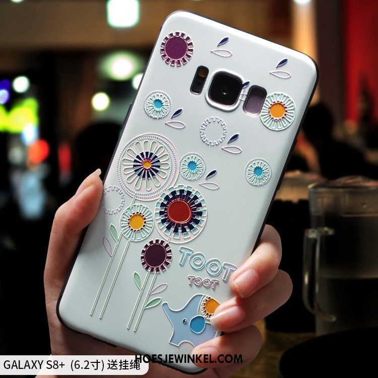 Samsung Galaxy S8+ Hoesje Siliconen Reliëf Bescherming, Samsung Galaxy S8+ Hoesje Hoes All Inclusive