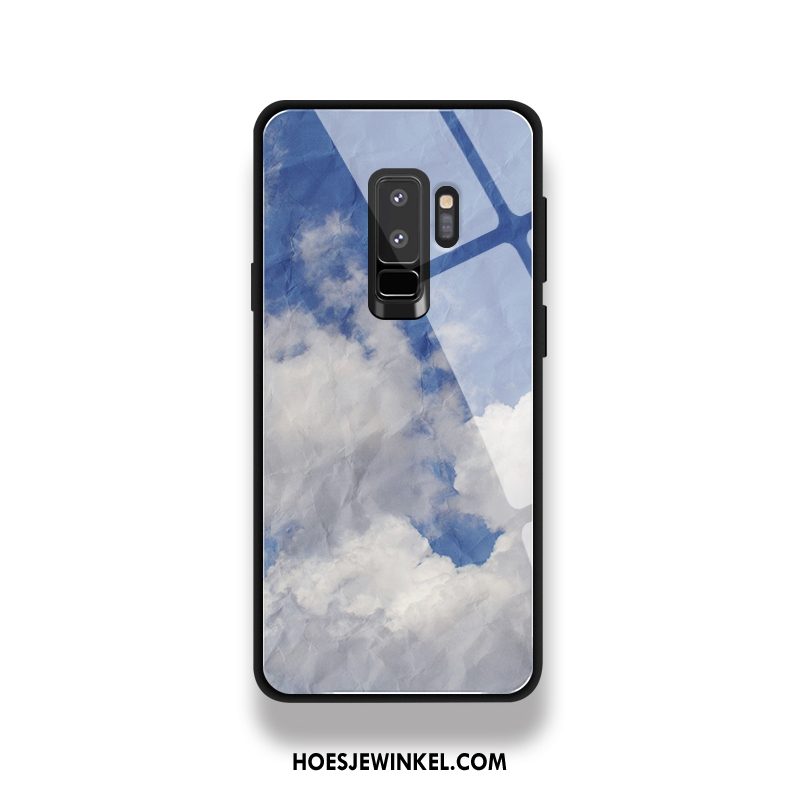 Samsung Galaxy S9+ Hoesje Blauw Scheppend Hart, Samsung Galaxy S9+ Hoesje Ster Zacht