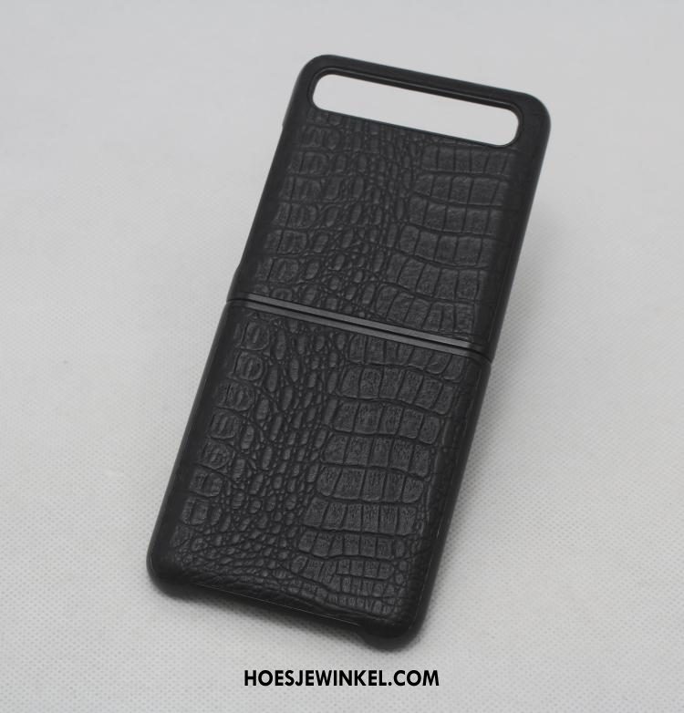 Samsung Z Flip Hoesje Hoes High End Zwart, Samsung Z Flip Hoesje Mobiele Telefoon Bescherming