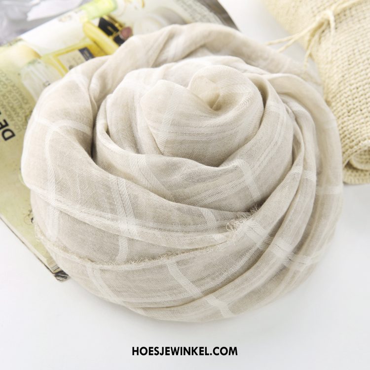 Sjaals Dames Kunst Geruit Alle Wedstrijden, Sjaals Winter Vrouwen Beige Beige Farbe