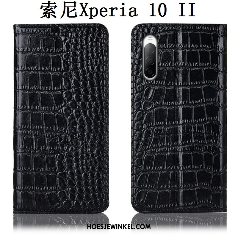 Sony Xperia 10 Ii Hoesje Krokodil Hoes Folio, Sony Xperia 10 Ii Hoesje Mobiele Telefoon Bescherming