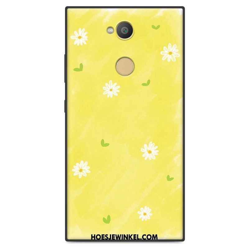 Sony Xperia L2 Hoesje All Inclusive Zacht Siliconen, Sony Xperia L2 Hoesje Scheppend Geel